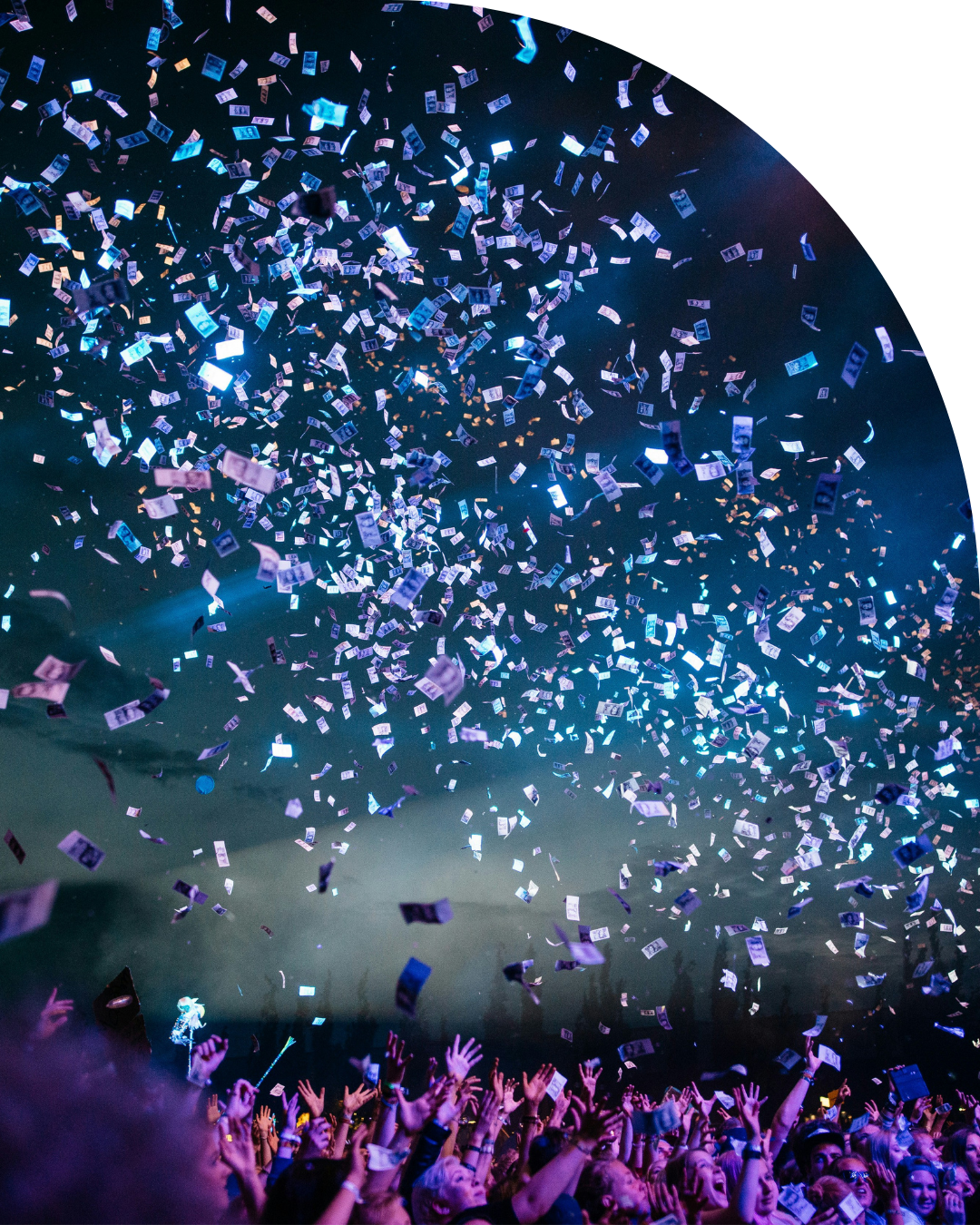Confetti at a party